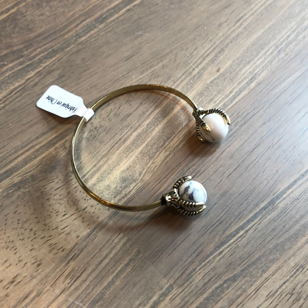 Anthropologie Claw and Stone Cuff Bracelet